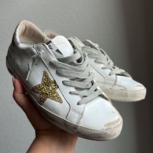Authetic Golden Goose Super Star Shoes Gold Star 38